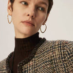 Twisted Oval 925 Silver Hoop Earrings - floysun