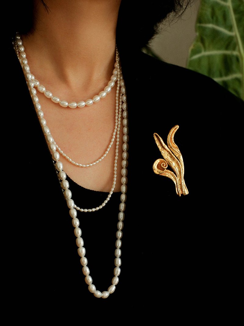 Two - layer Large and Small Pearl Long Necklaces - floysun