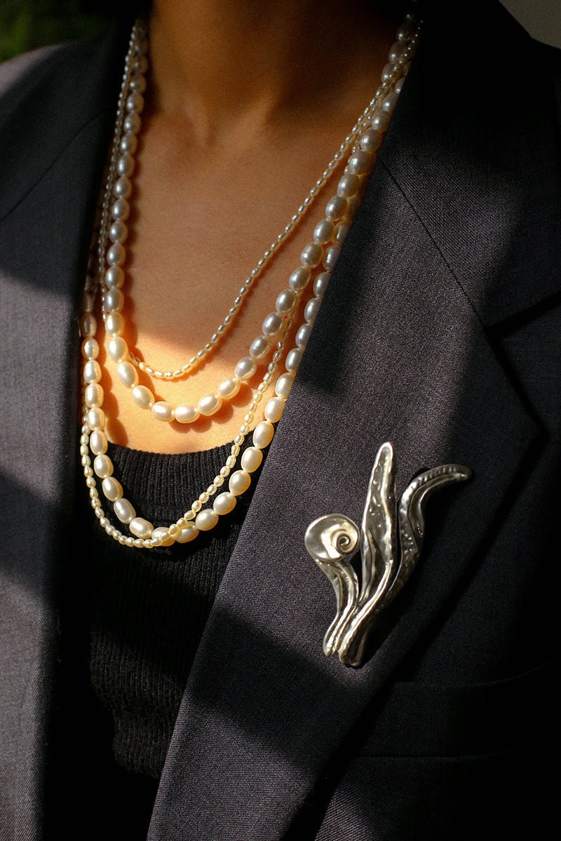 Two - layer Large and Small Pearl Long Necklaces - floysun