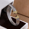 Two-Tone Sculpted-End Flexible Cuff Bracelet - floysun