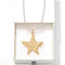 Two-Tone Sculptural Star Pendant Long Necklace - floysun