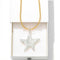 Two-Tone Sculptural Star Pendant Long Necklace - floysun