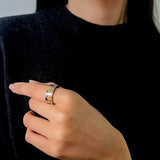 Two - Tone Sunflower Ring – 925 Sterling Silver - floysun