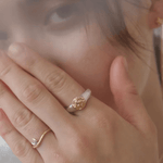 Two-Tone Textured Coin Signet Ring - floysun