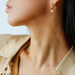 U - Shape Pink & Purple Freshwater Pearl Earrings – Minimalist French Style - floysun