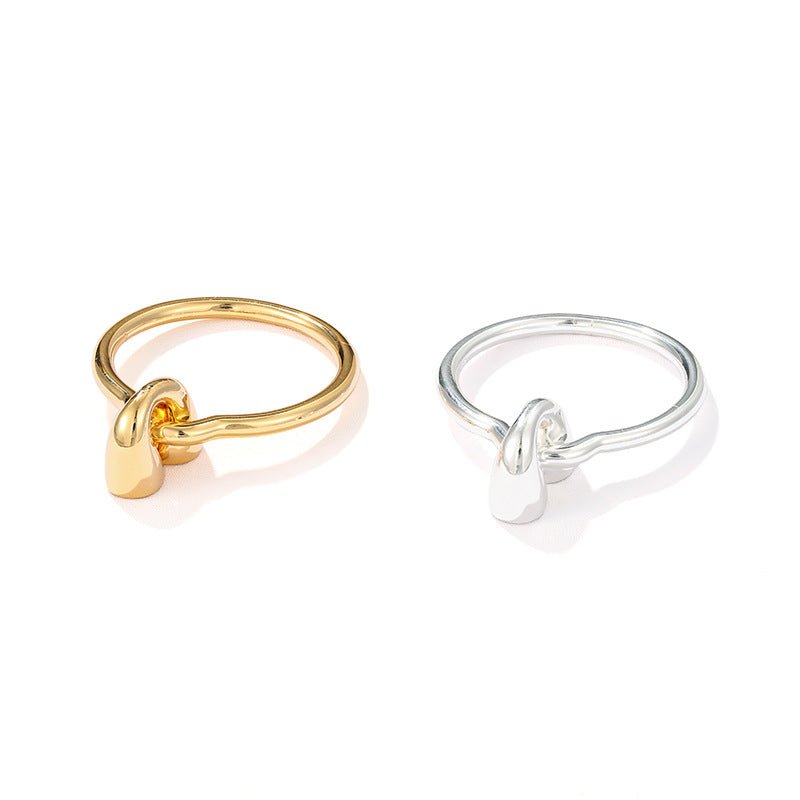 Unique U‑Shape Horseshoe Knot Ring - floysun