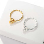 Unique U‑Shape Horseshoe Knot Ring - floysun