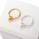 Unique U‑Shape Horseshoe Knot Ring - floysun
