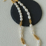 Unisex Chunky Chain & Pearl Necklace – Style A - floysun