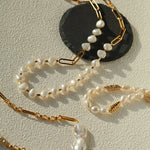 Unisex Chunky Chain & Pearl Necklace - floysun