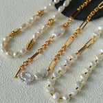Unisex Chunky Chain & Pearl Necklace - floysun