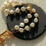 Unisex Chunky Chain & Pearl Necklace - floysun