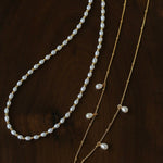 Versatile Layerable Rice Freshwater Pearl Necklace - floysun