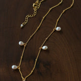 Versatile Layerable Rice Freshwater Pearl Necklace - floysun