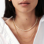 Versatile Layerable Rice Freshwater Pearl Necklace - floysun