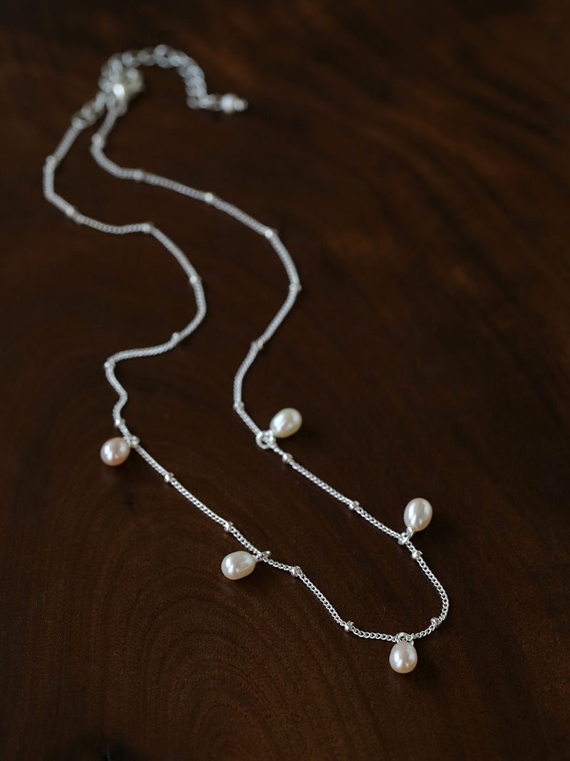 Versatile Layerable Rice Freshwater Pearl Necklace - floysun