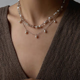 Versatile Layerable Rice Freshwater Pearl Necklace - floysun