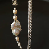 Versatile Natural Baroque Pearl Extension Chain | Luxury DIY Jewelry Accessory - floysun