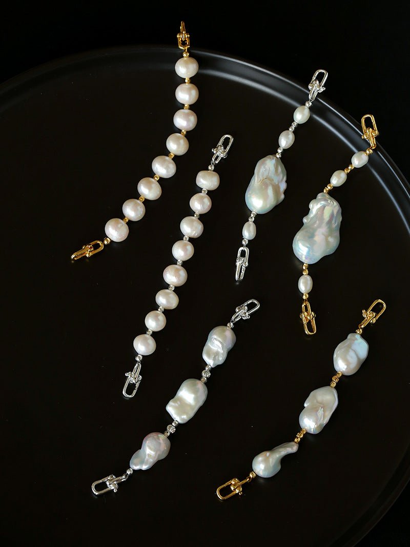 Versatile Natural Baroque Pearl Extension Chain | Luxury DIY Jewelry Accessory - floysun