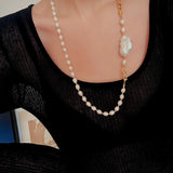 Versatile Natural Baroque Pearl Extension Chain | Luxury DIY Jewelry Accessory - floysun