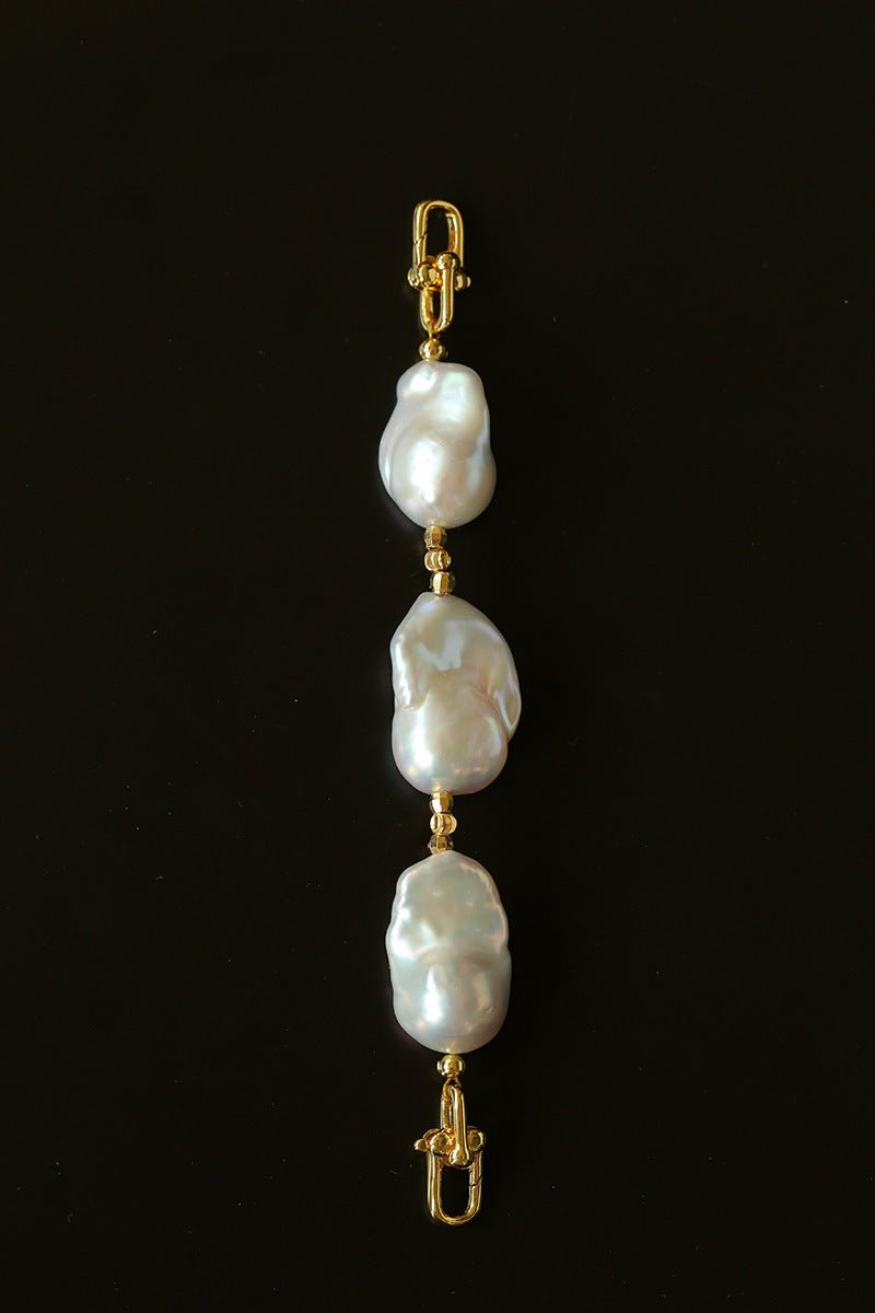 Versatile Natural Baroque Pearl Extension Chain | Luxury DIY Jewelry Accessory - floysun