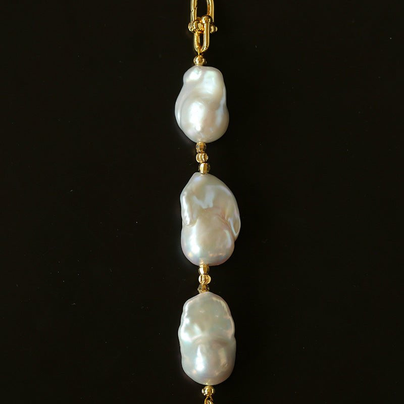 Versatile Natural Baroque Pearl Extension Chain | Luxury DIY Jewelry Accessory - floysun