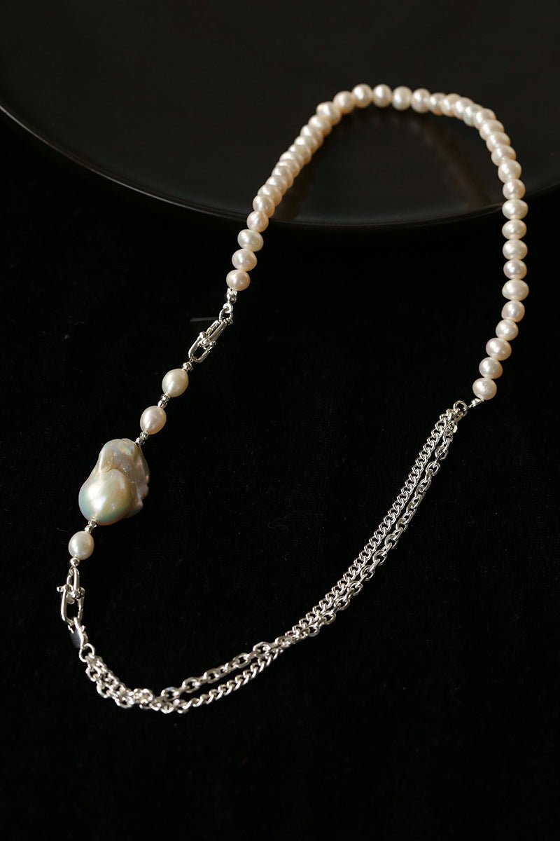 Versatile Natural Baroque Pearl Extension Chain | Luxury DIY Jewelry Accessory - floysun