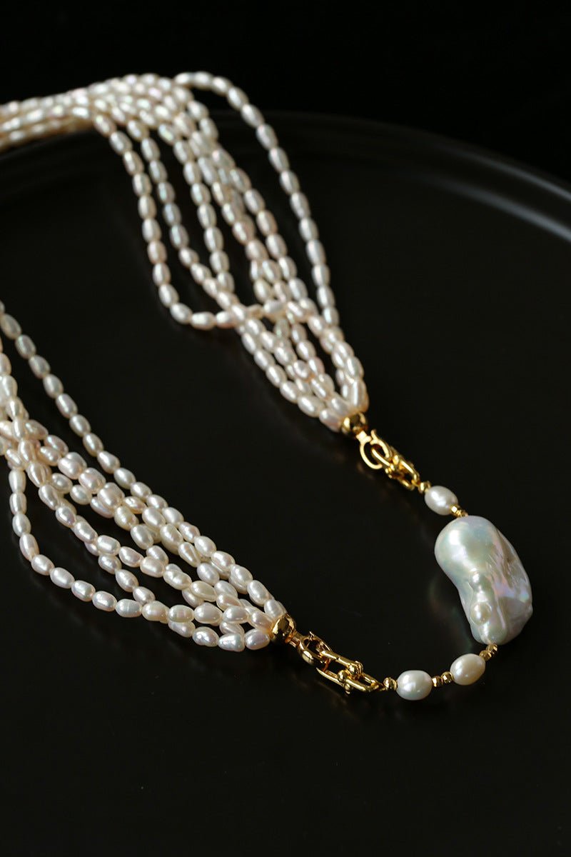 Versatile Natural Baroque Pearl Extension Chain | Luxury DIY Jewelry Accessory - floysun