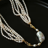 Versatile Natural Baroque Pearl Extension Chain | Luxury DIY Jewelry Accessory - floysun