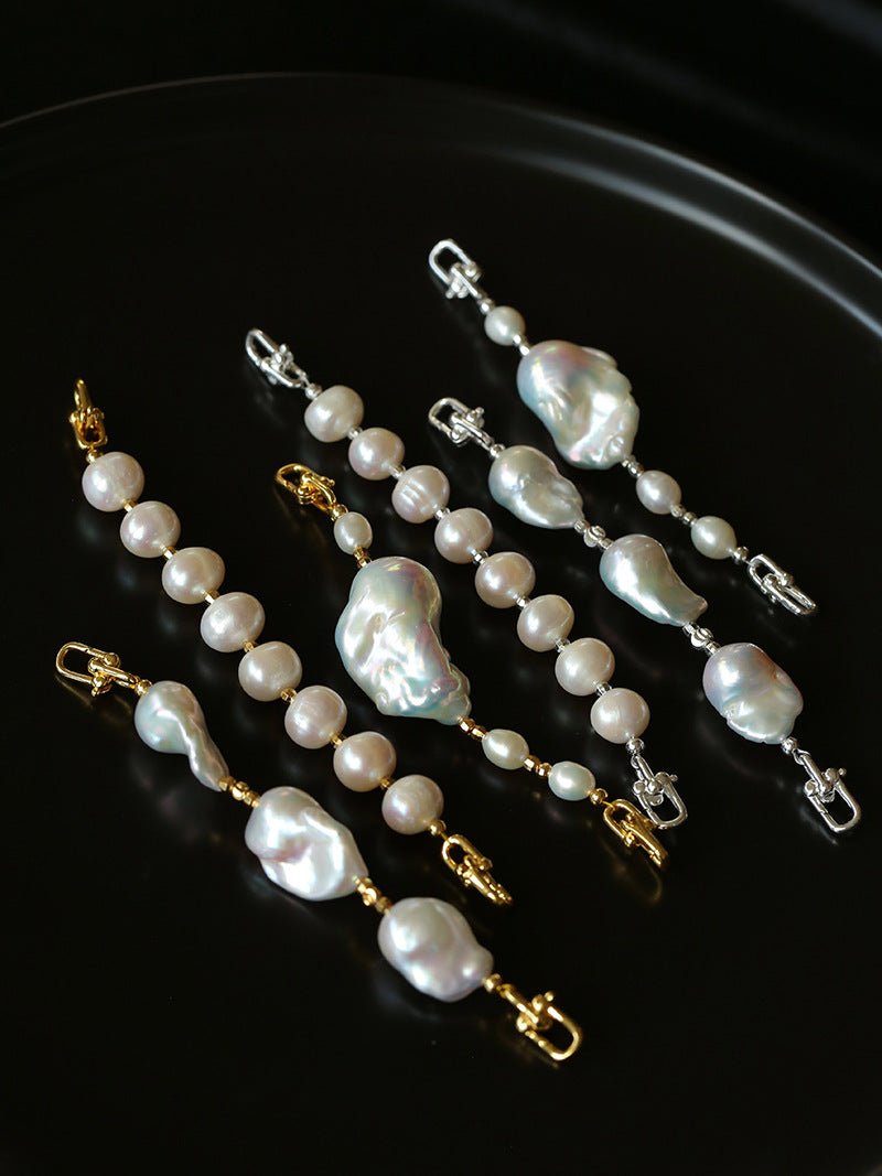 Versatile Natural Baroque Pearl Extension Chain | Luxury DIY Jewelry Accessory - floysun