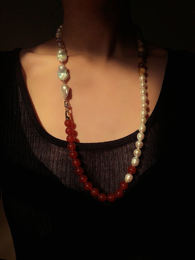 Versatile Natural Baroque Pearl Extension Chain | Luxury DIY Jewelry Accessory - floysun