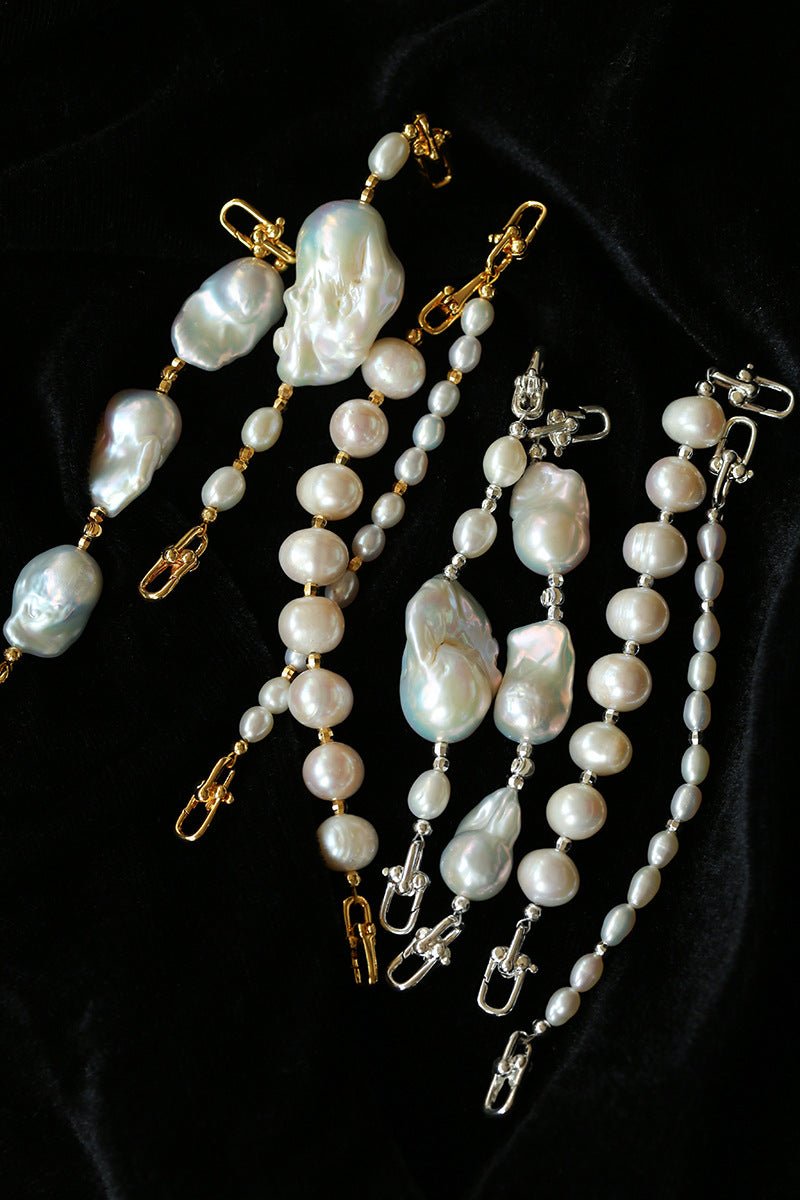Versatile Natural Baroque Pearl Extension Chain | Luxury DIY Jewelry Accessory - floysun