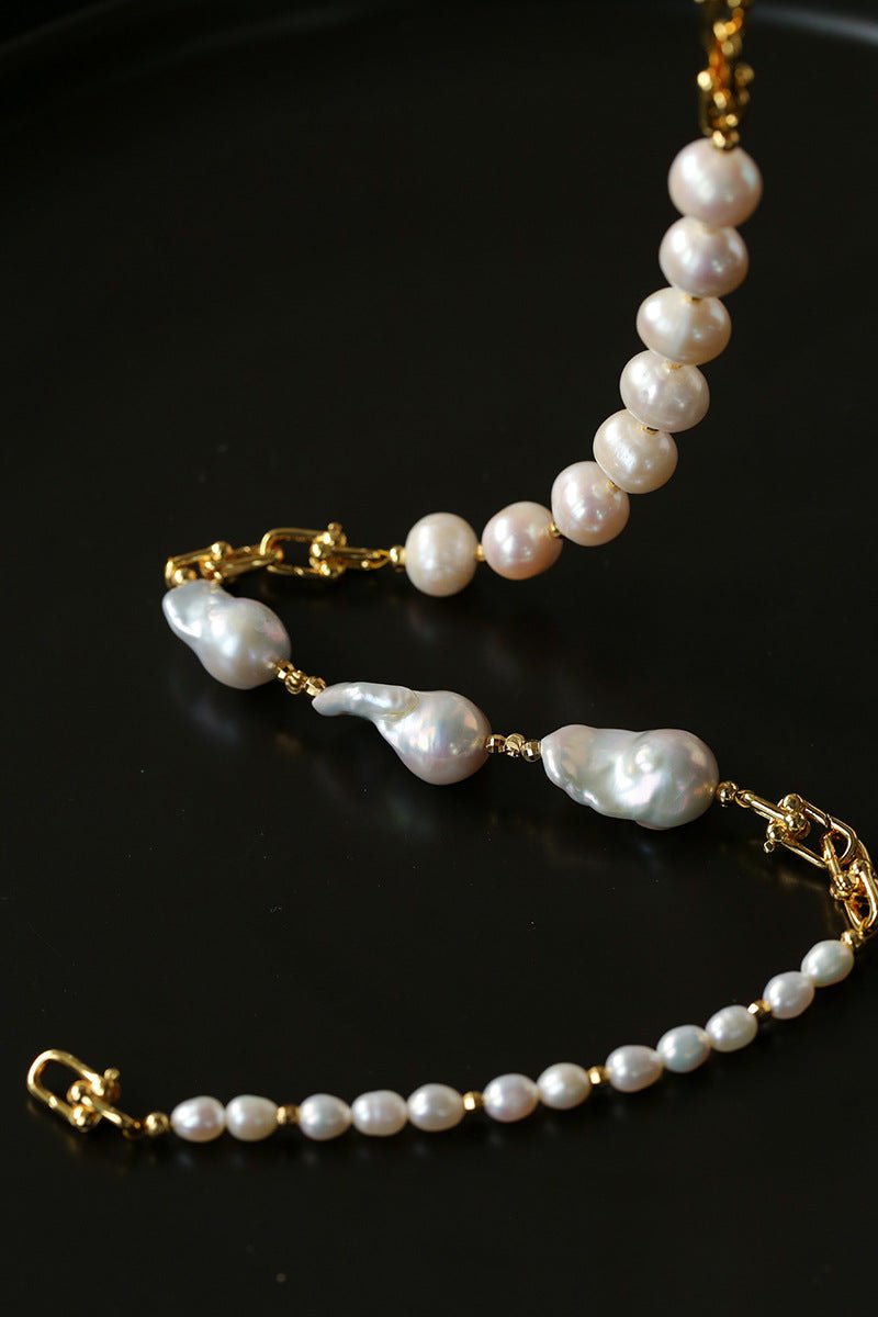 Versatile Natural Baroque Pearl Extension Chain | Luxury DIY Jewelry Accessory - floysun