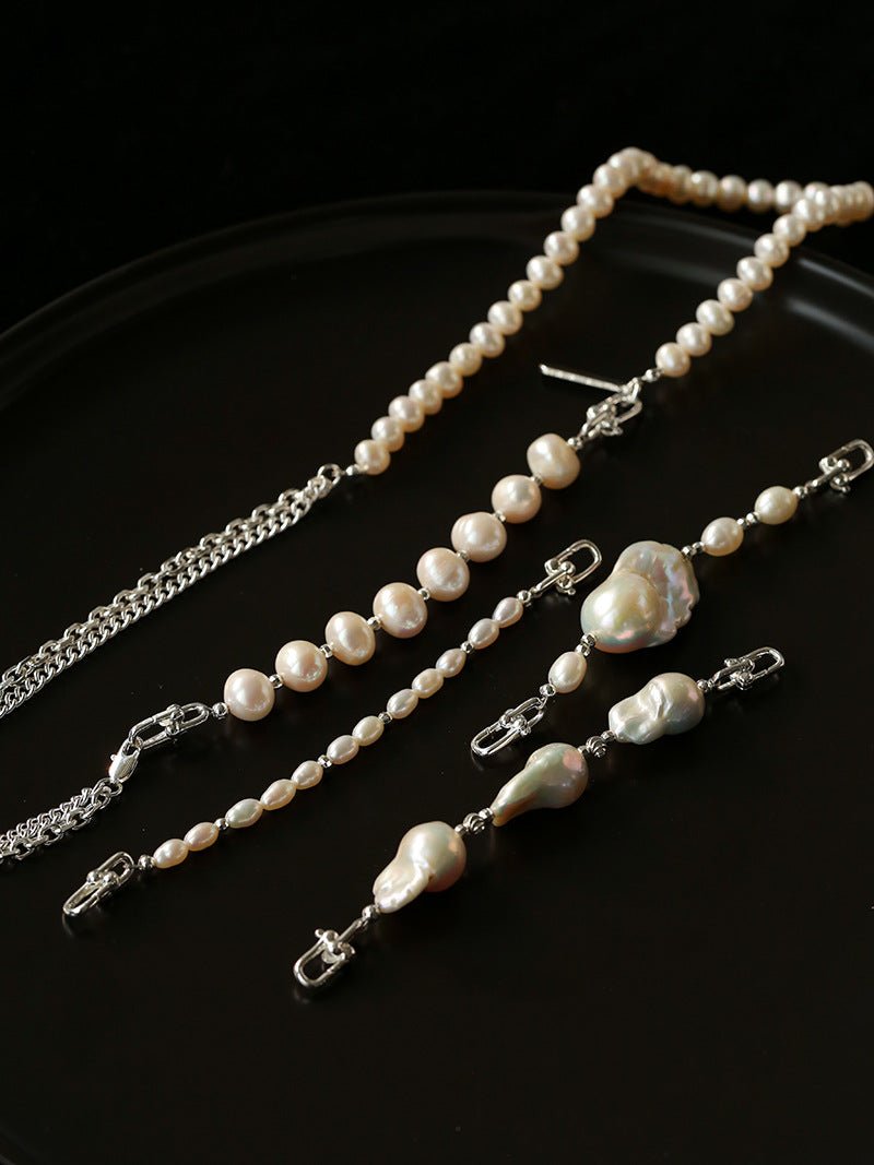 Versatile Natural Baroque Pearl Extension Chain | Luxury DIY Jewelry Accessory - floysun