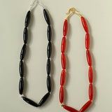 Vessel” Series Olive Agate Beaded Necklace - floysun