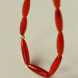 Vessel” Series Olive Agate Beaded Necklace - floysun
