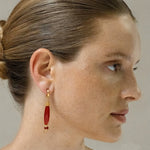 "Vessel" Series Red & Black Agate Earrings - floysun