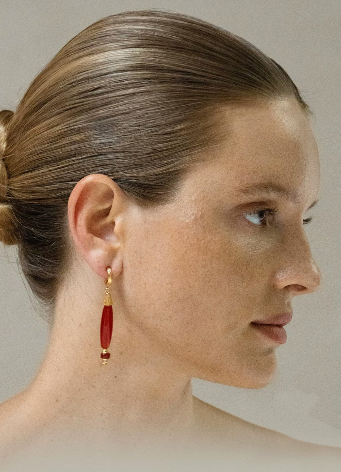 "Vessel" Series Red & Black Agate Earrings - floysun