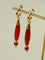 "Vessel" Series Red & Black Agate Earrings - floysun