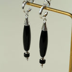 "Vessel" Series Red & Black Agate Earrings - floysun