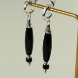 "Vessel" Series Red & Black Agate Earrings - floysun