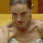 "Vessel" Series Red & Black Agate Earrings - floysun