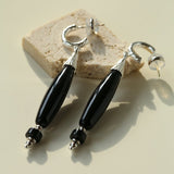 "Vessel" Series Red & Black Agate Earrings - floysun