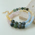 Vibrant Multicolored Gemstone Beaded Necklace - Water Grass Onyx Necklace - floysun