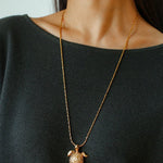 Vintage 3D Gold Turtle Pendant Long Necklace - floysun