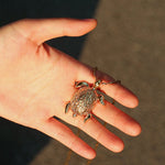 Vintage 3D Gold Turtle Pendant Long Necklace - floysun