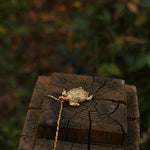 Vintage 3D Gold Turtle Pendant Long Necklace - floysun