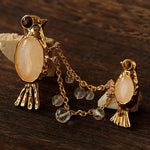 Vintage 3D Love Birds Chain Brooch - floysun