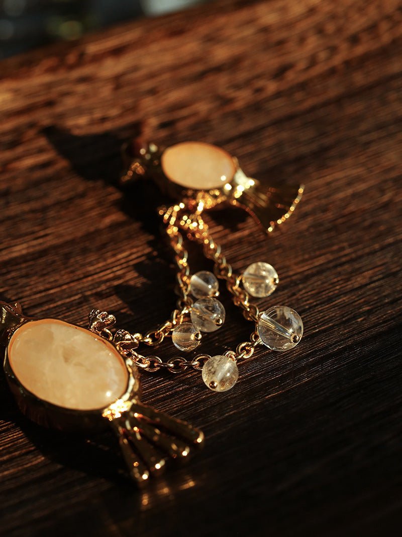 Vintage 3D Love Birds Chain Brooch - floysun