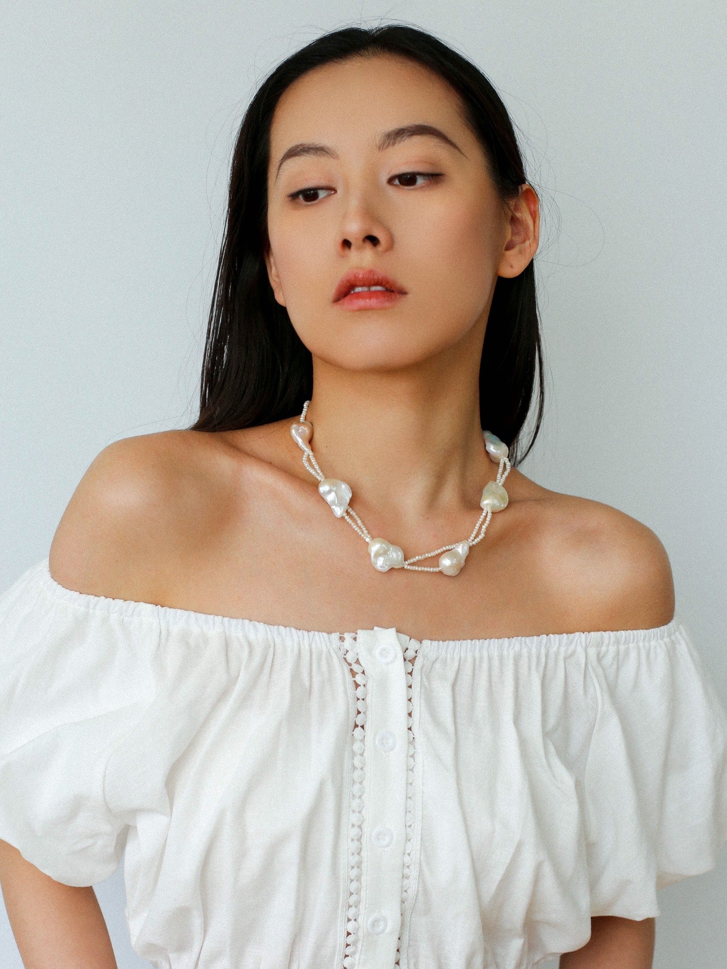 Vintage Baroque Pearl Choker Necklace | French Retro Chic - floysun